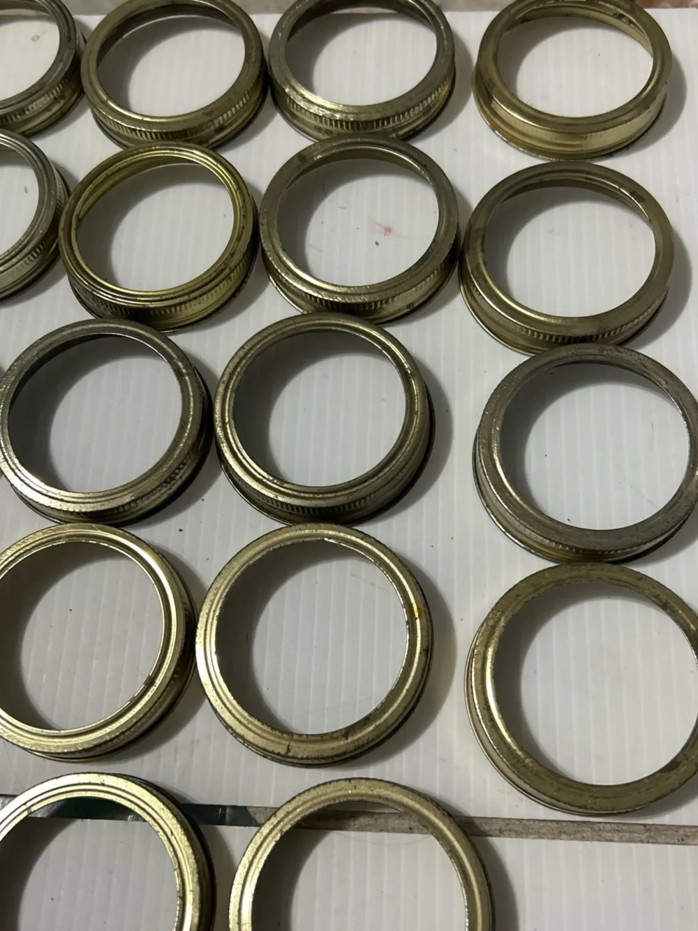 Gold Mason Jar Lid Rings and Flat Caps - Multipack Replacement